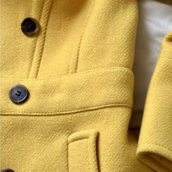 J. Crew Yellow Pea Coat - Picture 4 of 5